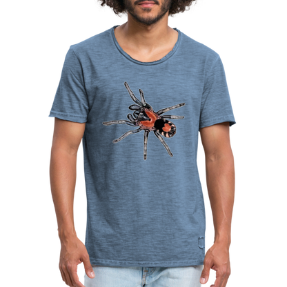 Männer Vintage T-Shirt Cyriocosmus elegans - Vintage Denim