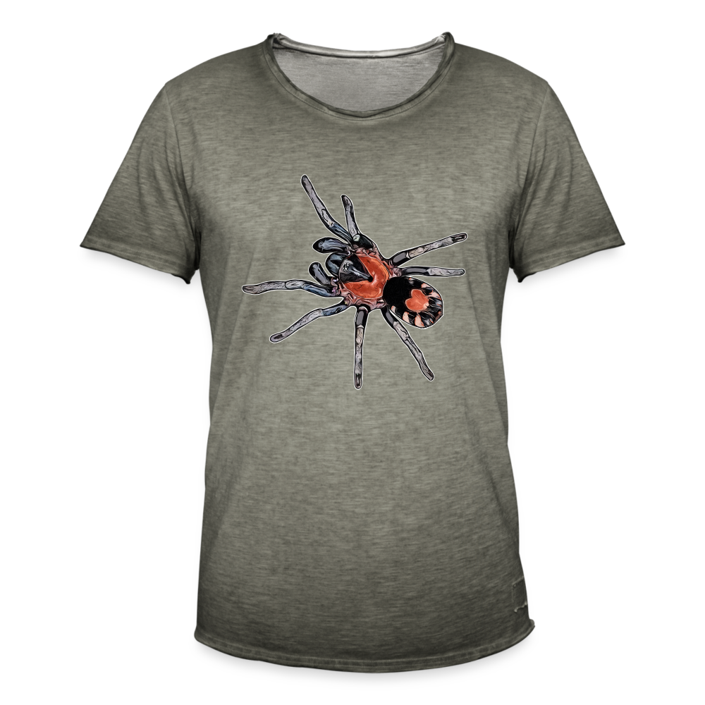 Männer Vintage T-Shirt Cyriocosmus elegans - Vintage Khaki