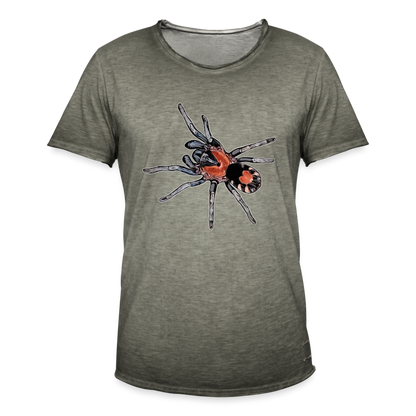 Männer Vintage T-Shirt Cyriocosmus elegans - Vintage Khaki