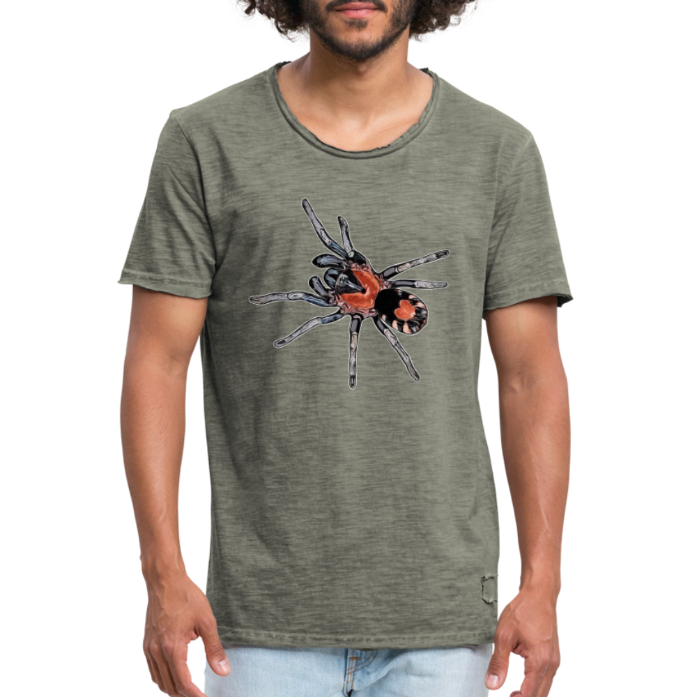 Männer Vintage T-Shirt Cyriocosmus elegans - Vintage Khaki