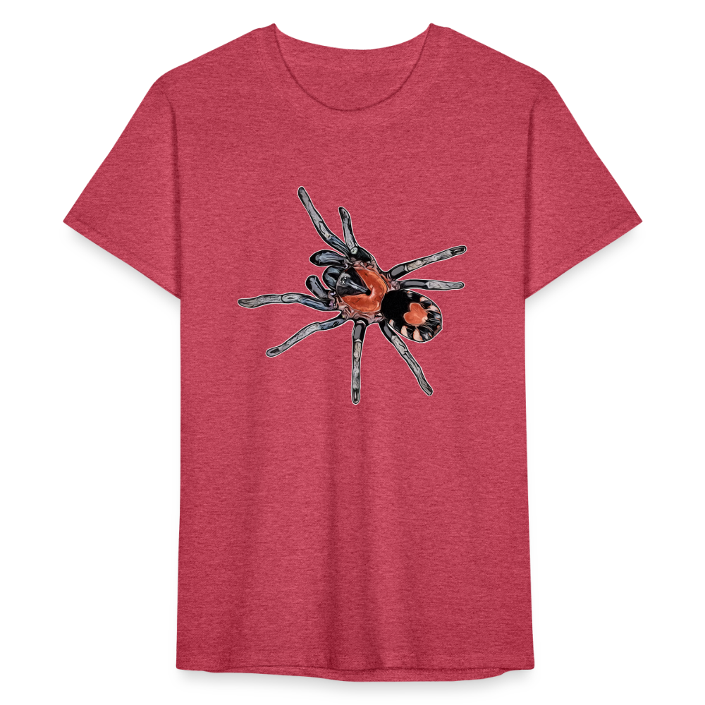 Männer Fruit of the Loom T-Shirt Cyriocosmus elegans - Rot meliert