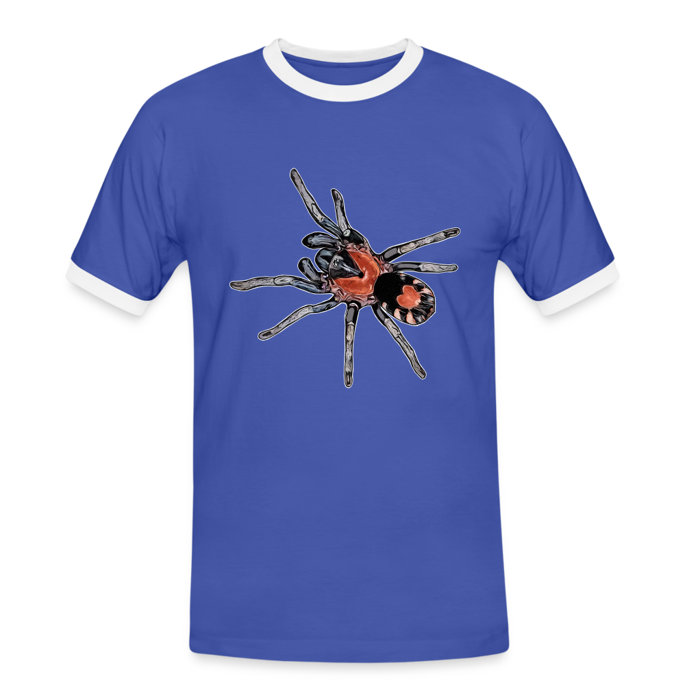 Männer Kontrast-T-Shirt Cyriocosmus elegans - Blau/Weiß