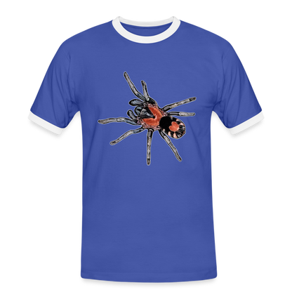 Männer Kontrast-T-Shirt Cyriocosmus elegans - Blau/Weiß