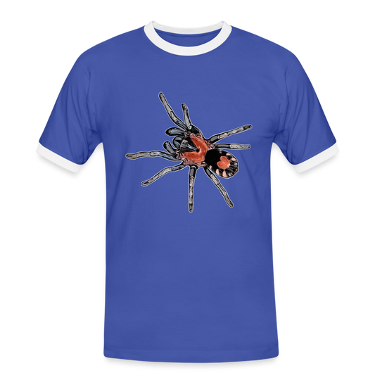 Männer Kontrast-T-Shirt Cyriocosmus elegans - Blau/Weiß