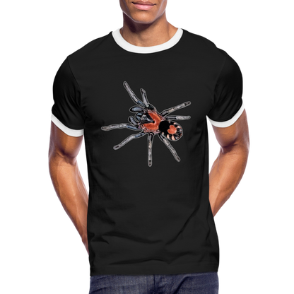 Männer Kontrast-T-Shirt Cyriocosmus elegans - Schwarz/Weiß