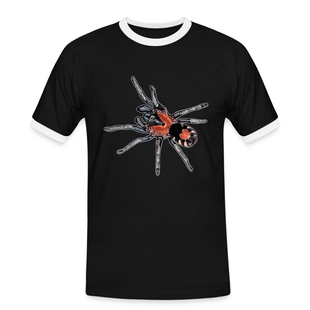 Männer Kontrast-T-Shirt Cyriocosmus elegans - Schwarz/Weiß