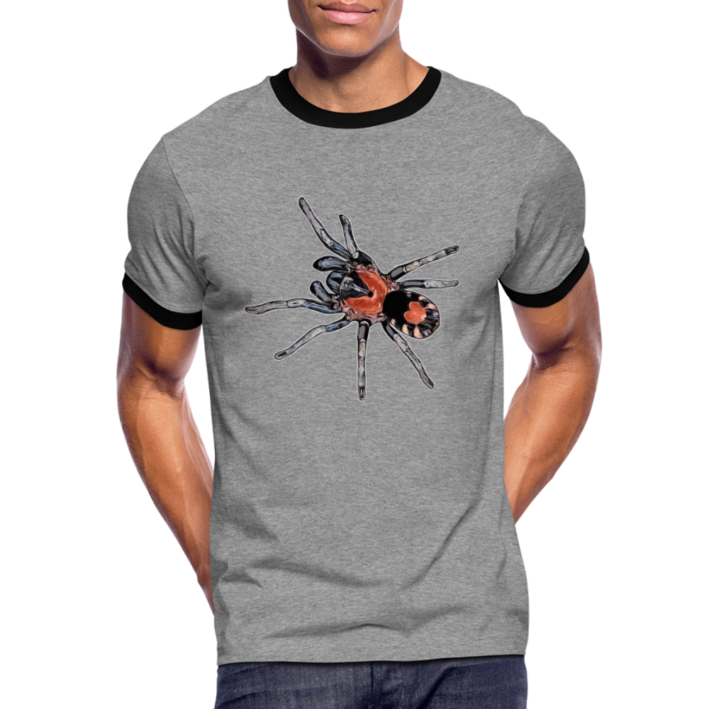 Männer Kontrast-T-Shirt Cyriocosmus elegans - Grau meliert/Schwarz