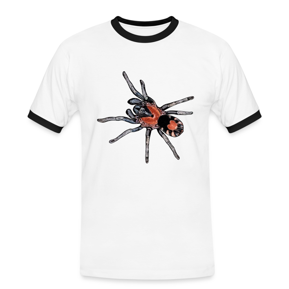 Männer Kontrast-T-Shirt Cyriocosmus elegans - Weiß/Schwarz