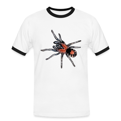 Männer Kontrast-T-Shirt Cyriocosmus elegans - Weiß/Schwarz