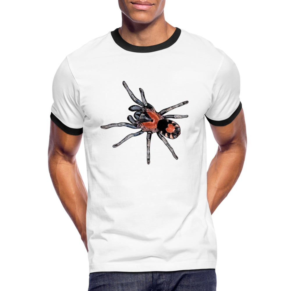 Männer Kontrast-T-Shirt Cyriocosmus elegans - Weiß/Schwarz