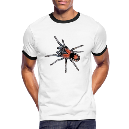 Männer Kontrast-T-Shirt Cyriocosmus elegans - Weiß/Schwarz