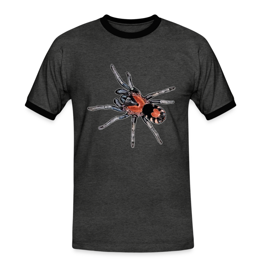 Männer Kontrast-T-Shirt Cyriocosmus elegans - Anthrazit/Schwarz