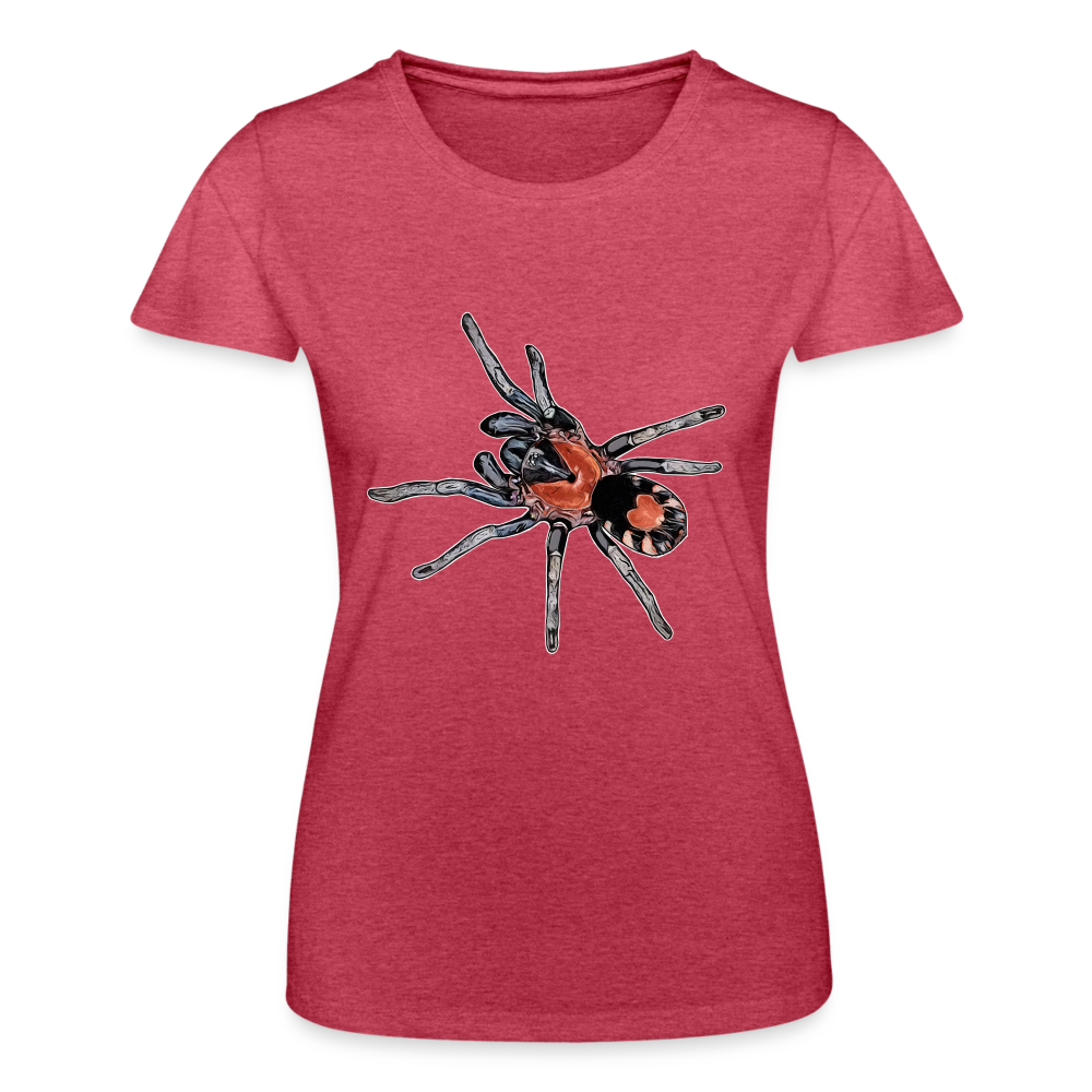 Frauen Fruit of the Loom T-Shirt Cyriocosmus elegans - Rot meliert