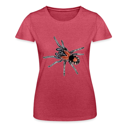 Frauen Fruit of the Loom T-Shirt Cyriocosmus elegans - Rot meliert