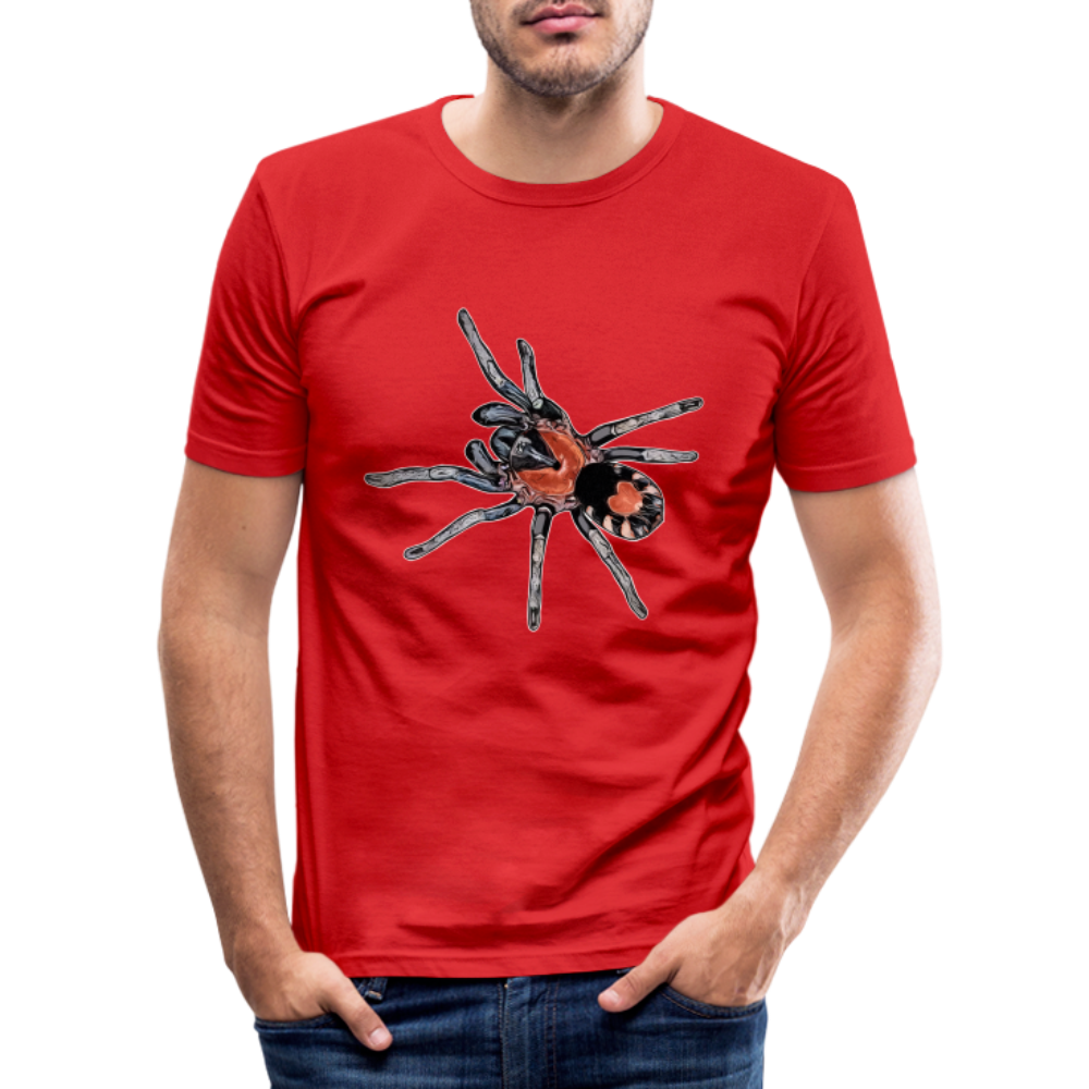 Männer Slim Fit T-Shirt Cyriocosmus elegans - Rot