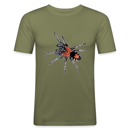 Männer Slim Fit T-Shirt Cyriocosmus elegans - khaki Grün