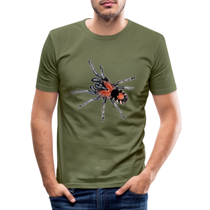 Männer Slim Fit T-Shirt Cyriocosmus elegans - khaki Grün