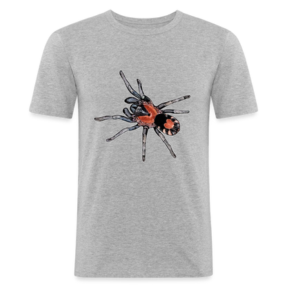 Männer Slim Fit T-Shirt Cyriocosmus elegans - Grau meliert