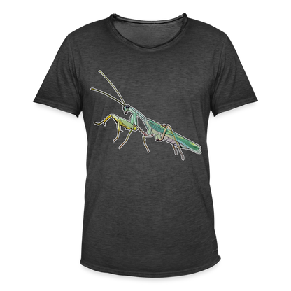 Männer Vintage T-Shirt Sphodromantis lineola male - Vintage Schwarz
