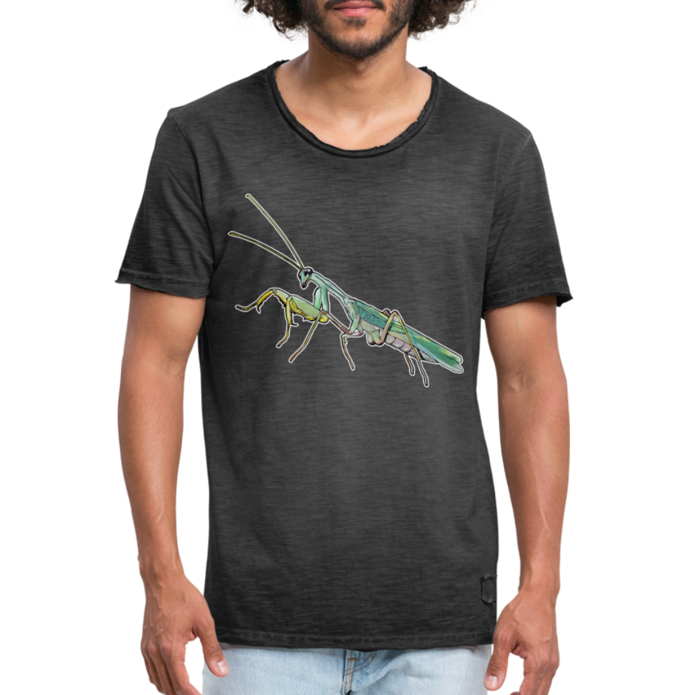 Männer Vintage T-Shirt Sphodromantis lineola male - Vintage Schwarz