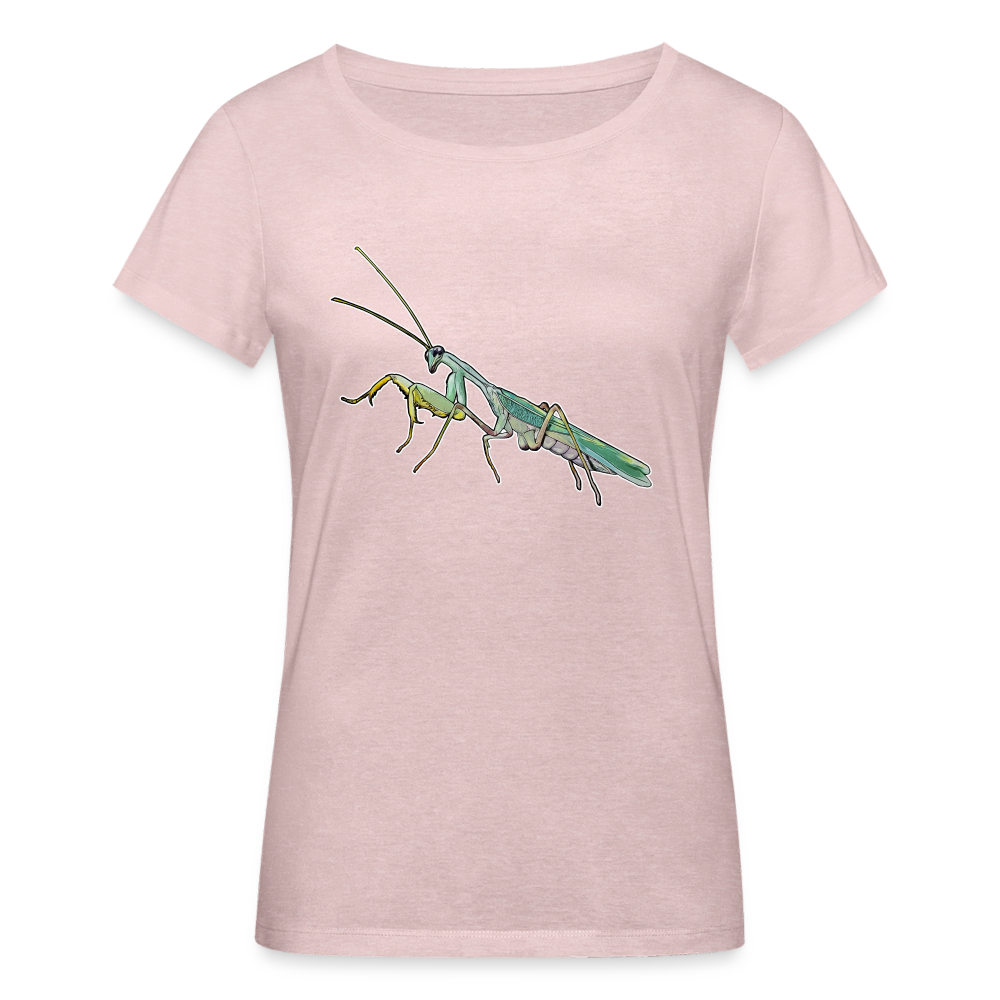 Frauen Stanley & Stella Bio-T-Shirt Sphodromantis lineola male - Rosa-Creme meliert