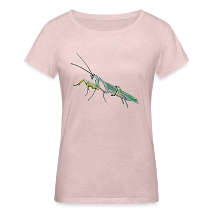 Frauen Stanley & Stella Bio-T-Shirt Sphodromantis lineola male - Rosa-Creme meliert