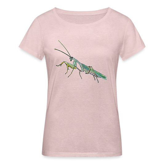 Frauen Stanley & Stella Bio-T-Shirt Sphodromantis lineola male - Rosa-Creme meliert