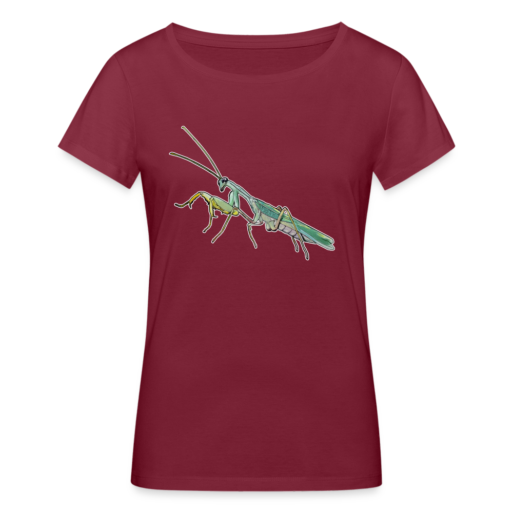 Frauen Stanley & Stella Bio-T-Shirt Sphodromantis lineola male - Burgunderrot
