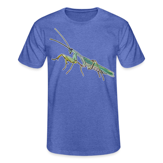 Männer Fruit of the Loom T-Shirt Sphodromantis lineola male - Blau meliert