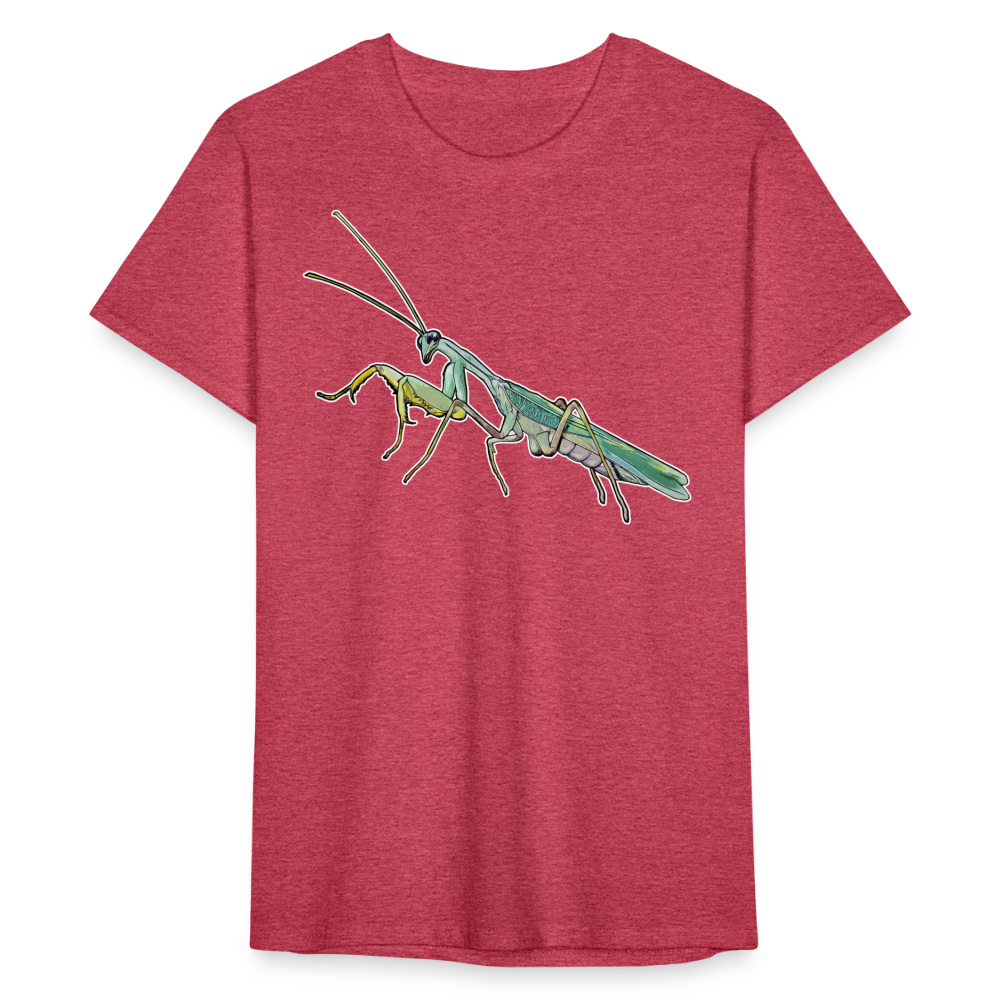 Männer Fruit of the Loom T-Shirt Sphodromantis lineola male - Rot meliert