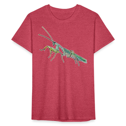 Männer Fruit of the Loom T-Shirt Sphodromantis lineola male - Rot meliert