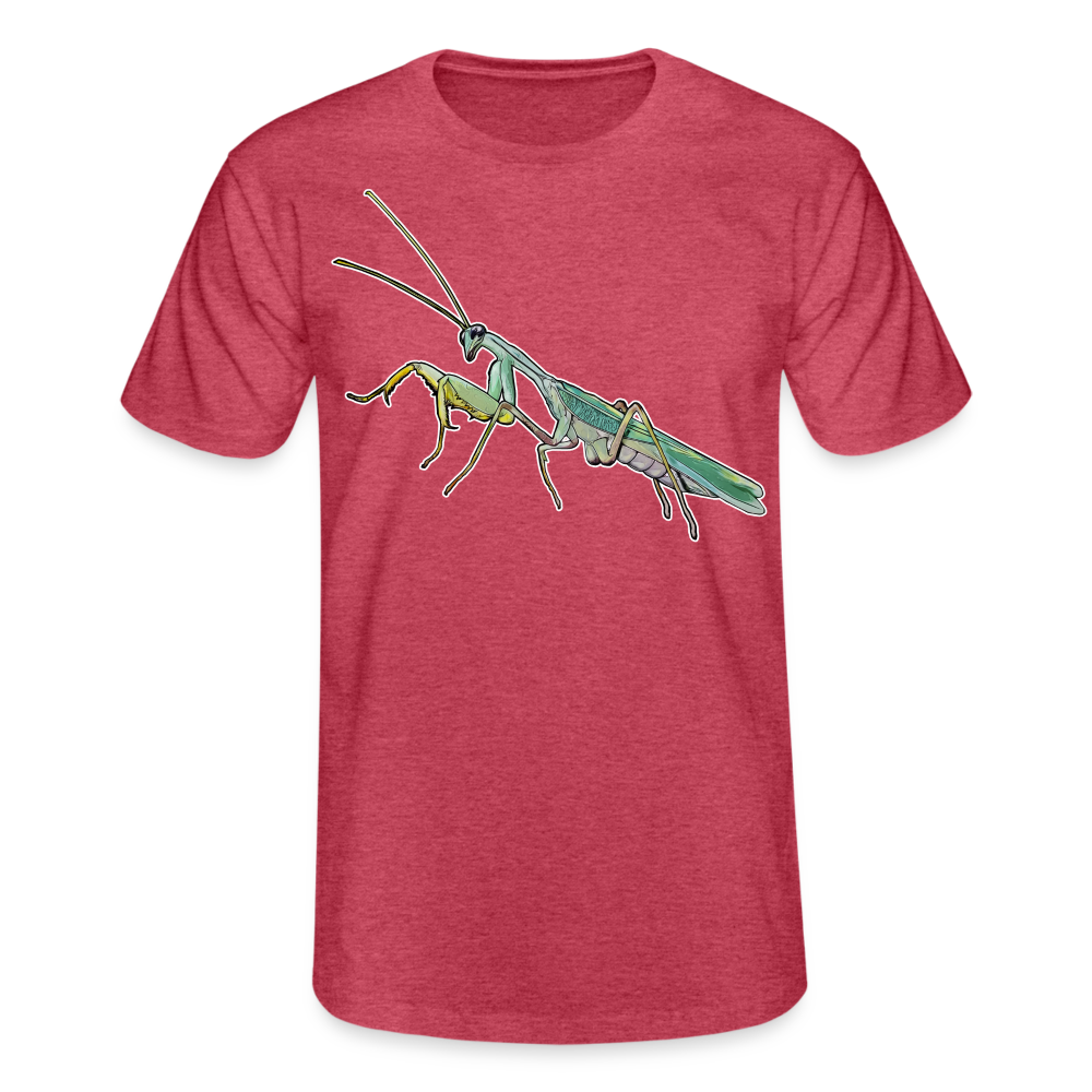 Männer Fruit of the Loom T-Shirt Sphodromantis lineola male - Rot meliert