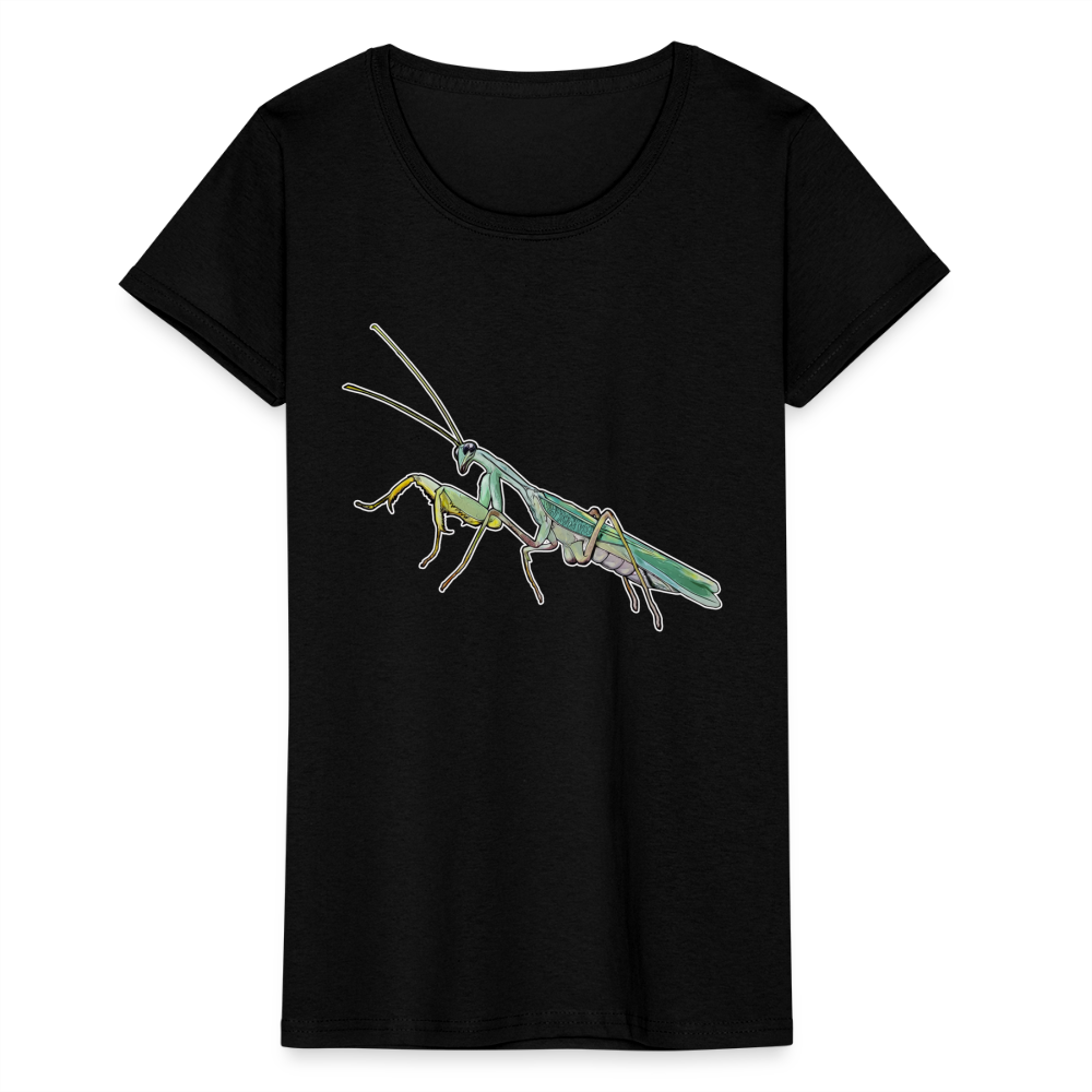 Frauen Fruit of the Loom T-Shirt Sphodromantis lineola male - Schwarz