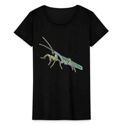 Frauen Fruit of the Loom T-Shirt Sphodromantis lineola male - Schwarz