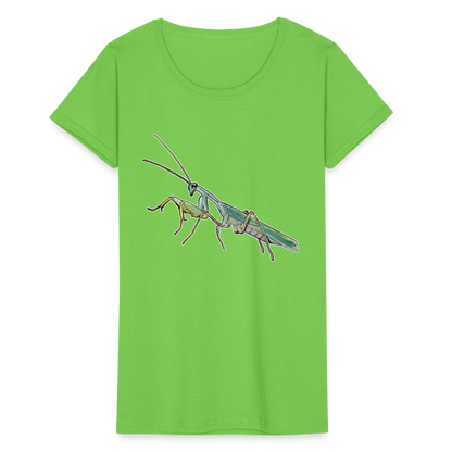 Frauen Fruit of the Loom T-Shirt Sphodromantis lineola male - Hellgrün