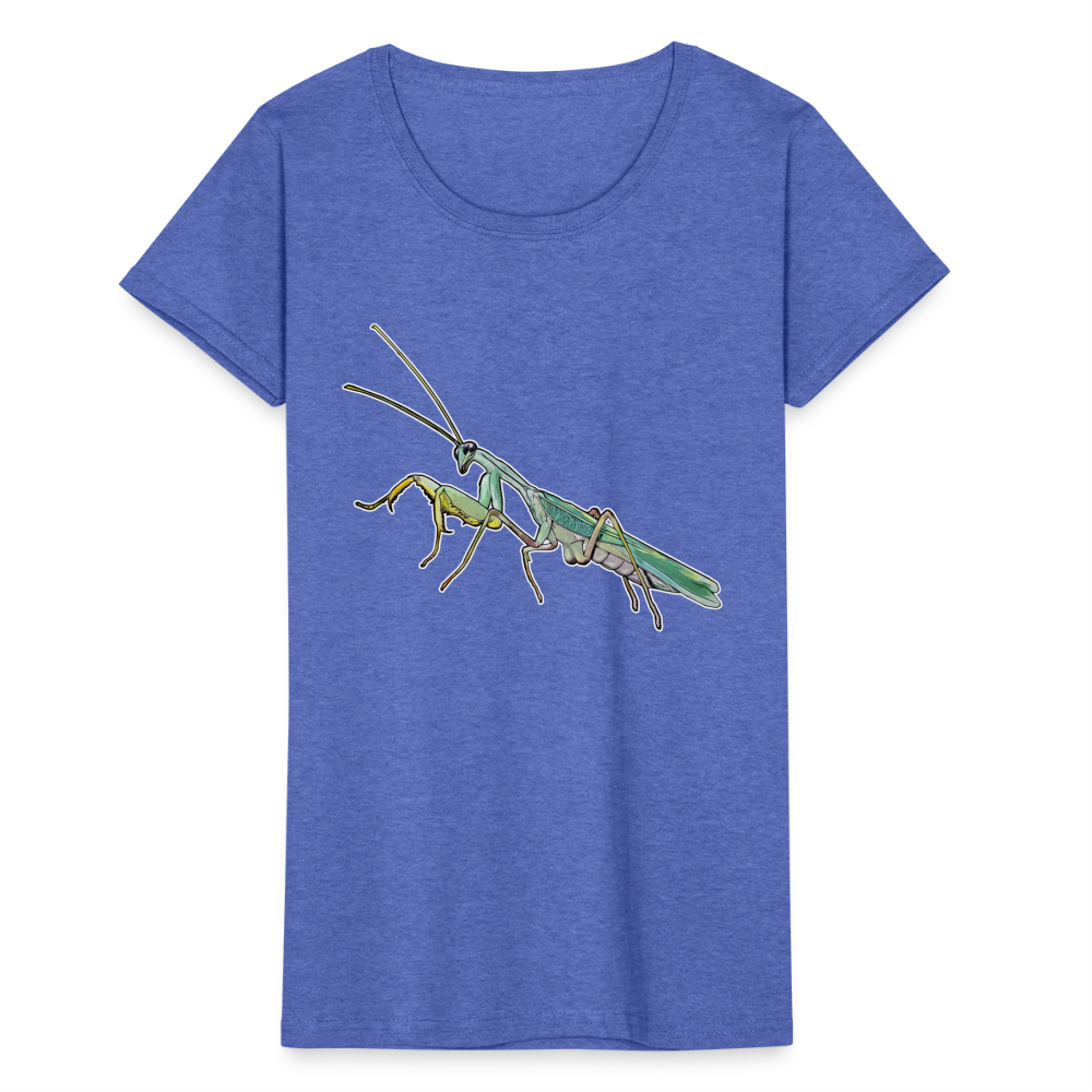 Frauen Fruit of the Loom T-Shirt Sphodromantis lineola male - Blau meliert