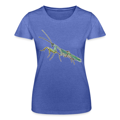 Frauen Fruit of the Loom T-Shirt Sphodromantis lineola male - Blau meliert