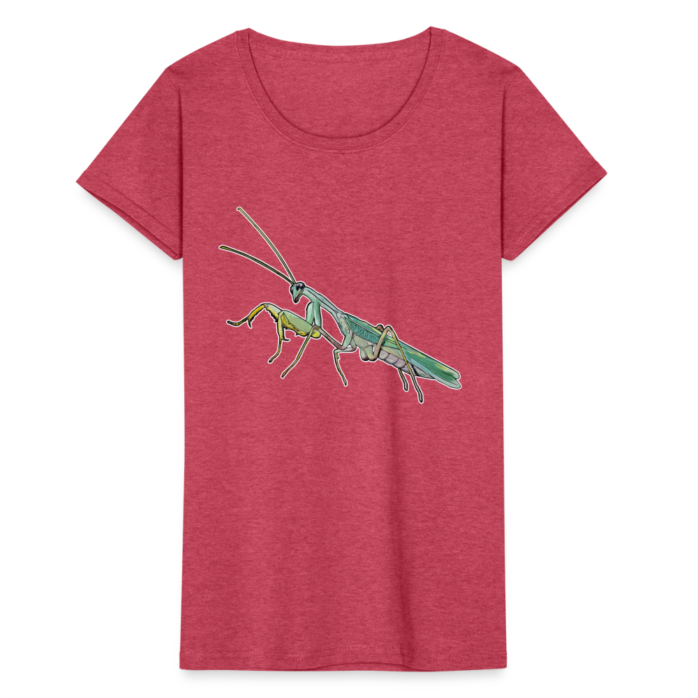 Frauen Fruit of the Loom T-Shirt Sphodromantis lineola male - Rot meliert