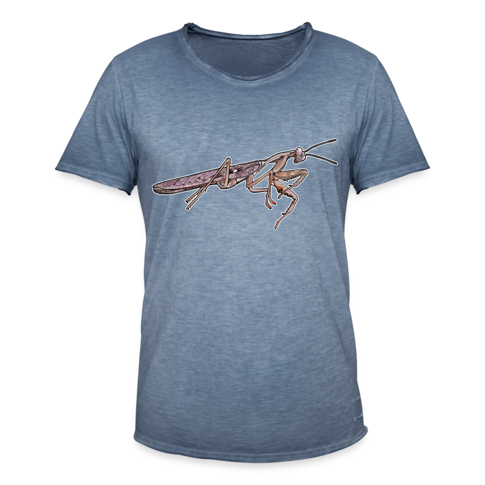 Männer Vintage T-Shirt Rhombodera kirbyi male - Vintage Denim