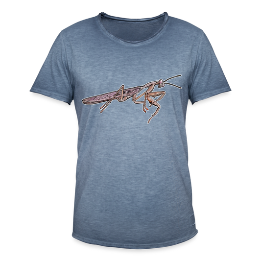 Männer Vintage T-Shirt Rhombodera kirbyi male - Vintage Denim