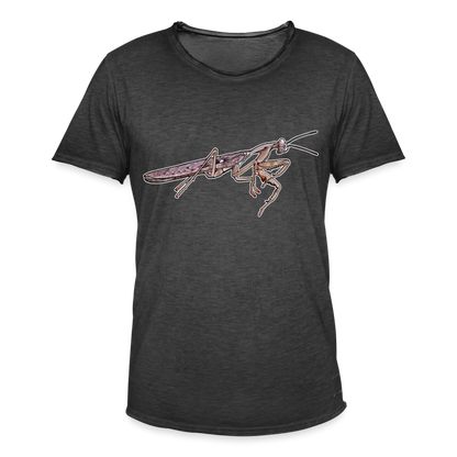 Männer Vintage T-Shirt Rhombodera kirbyi male - Vintage Schwarz