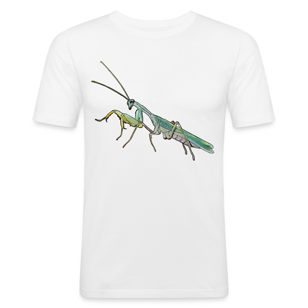 Männer Slim Fit T-Shirt Sphodromantis lineola male - weiß