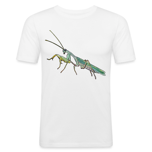 Männer Slim Fit T-Shirt Sphodromantis lineola male - weiß