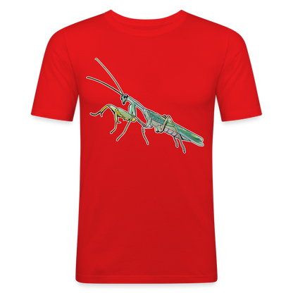 Männer Slim Fit T-Shirt Sphodromantis lineola male - Rot