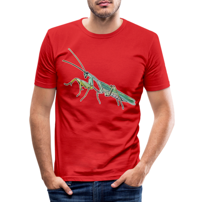 Männer Slim Fit T-Shirt Sphodromantis lineola male - Rot