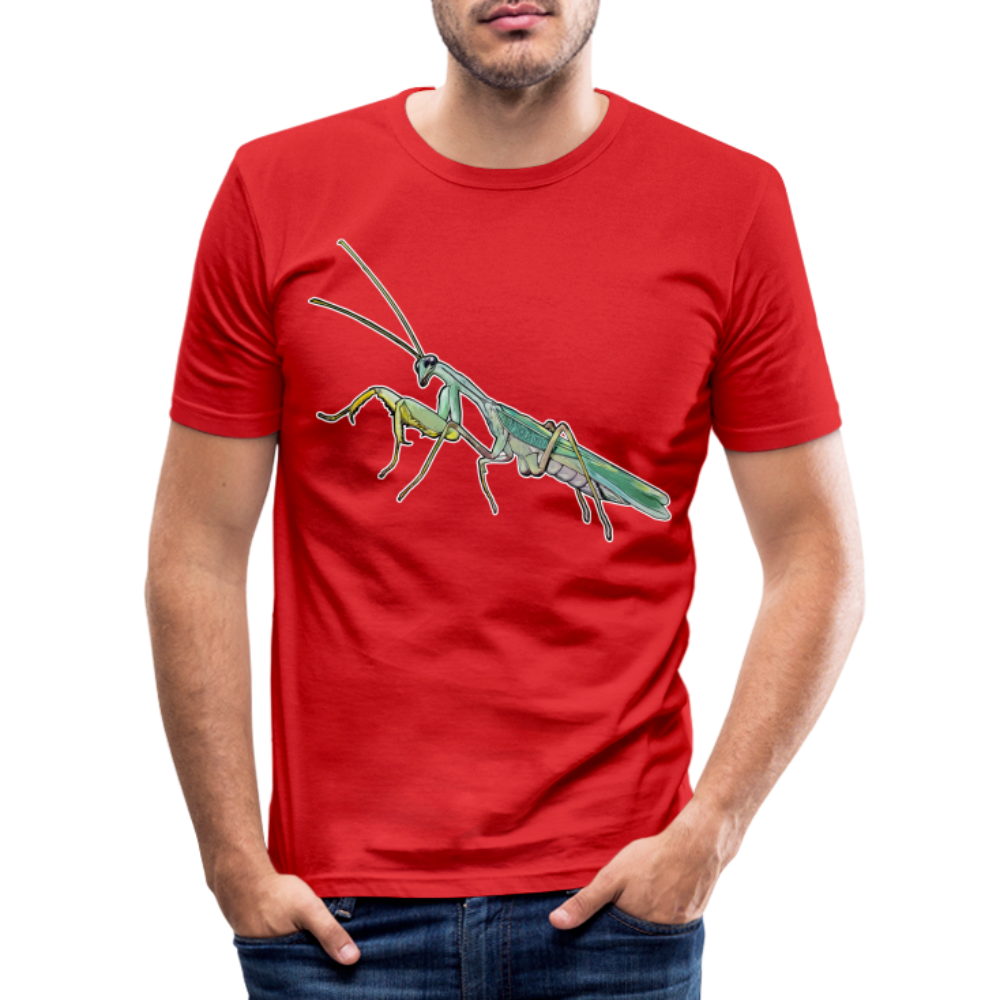 Männer Slim Fit T-Shirt Sphodromantis lineola male - Rot