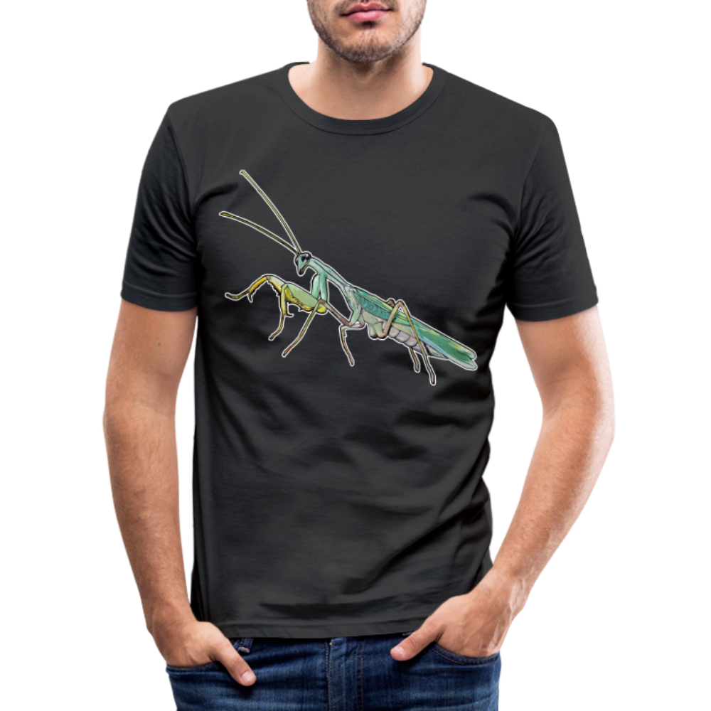 Männer Slim Fit T-Shirt Sphodromantis lineola male - Schwarz
