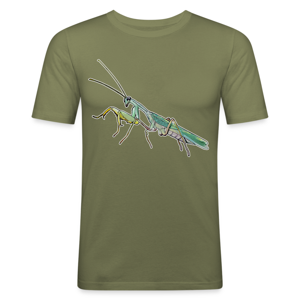 Männer Slim Fit T-Shirt Sphodromantis lineola male - khaki Grün