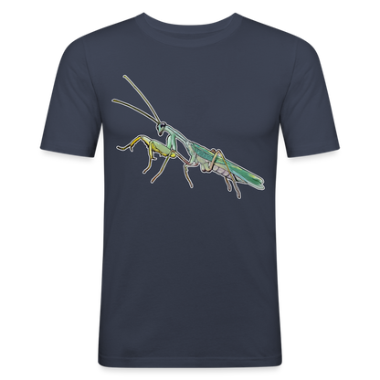 Männer Slim Fit T-Shirt Sphodromantis lineola male - Navy
