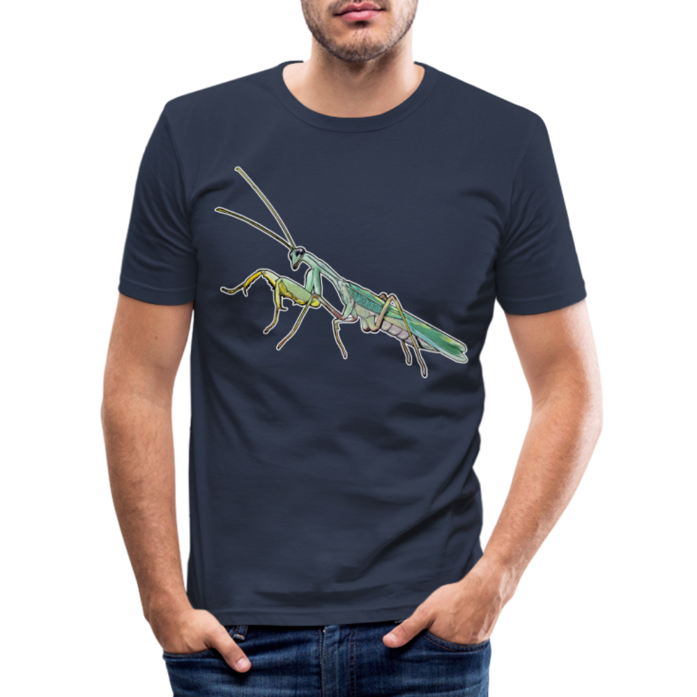 Männer Slim Fit T-Shirt Sphodromantis lineola male - Navy